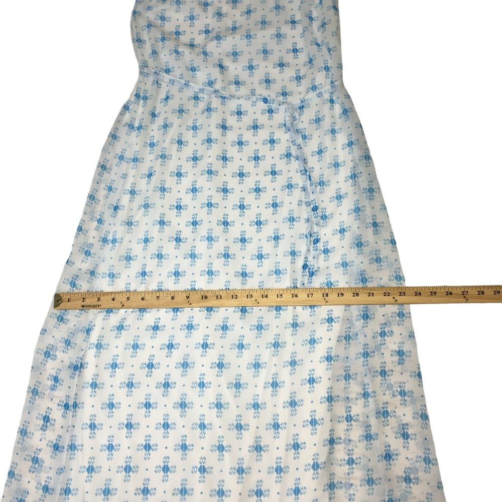 NWT Old Navy Geometric Print White Blue Long Maxi Dress - Women’s XS - Picture 5 of 12